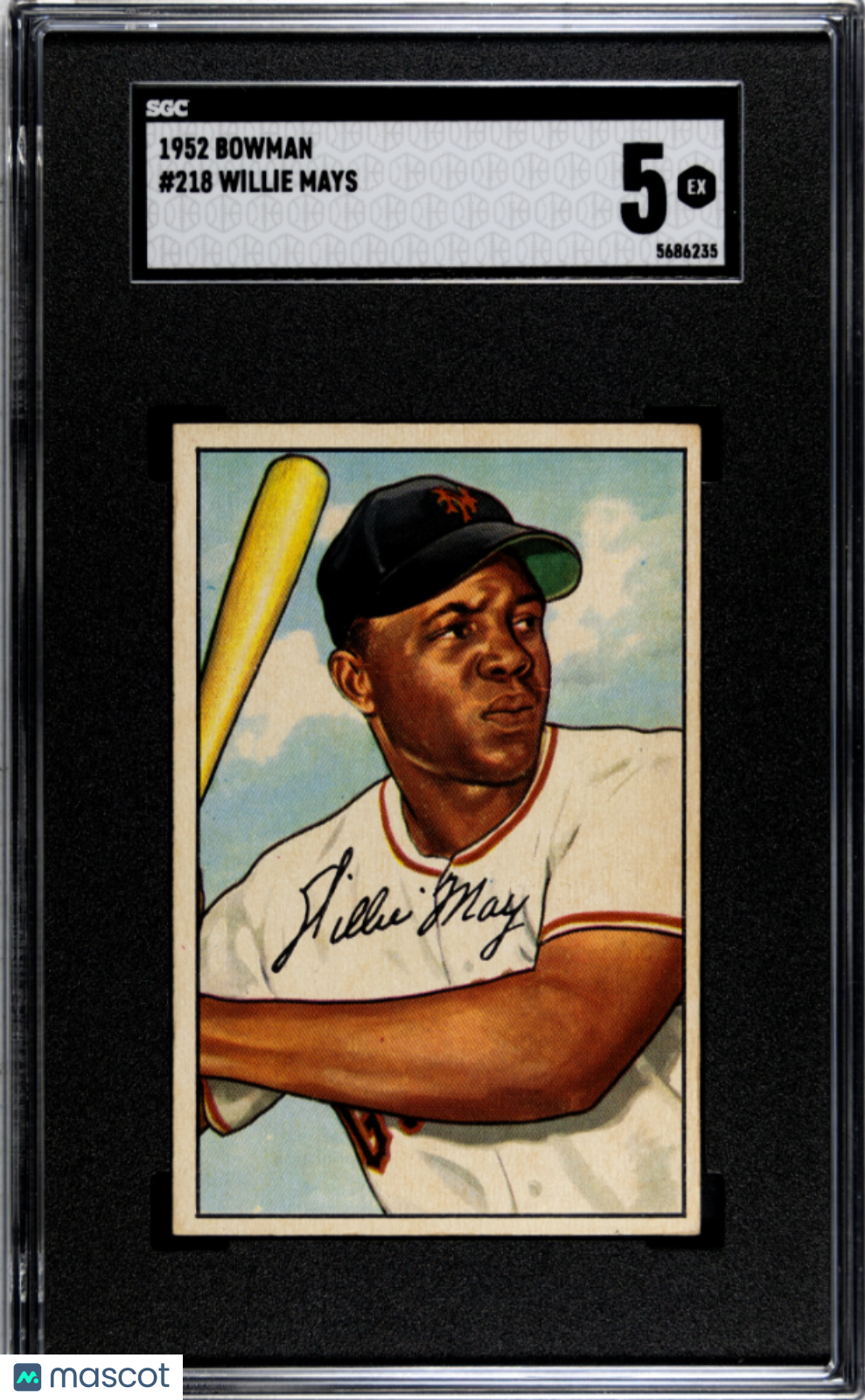 1952 Bowman Willie Mays #218 SGC 5
