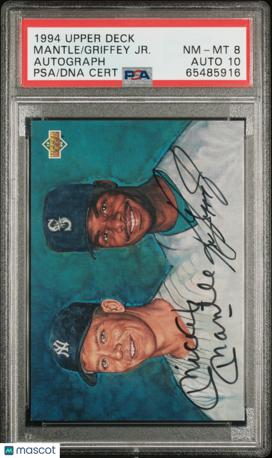 1994 Upper Deck Griffey JR. Mantle Autograph PSA 8 Auto 10