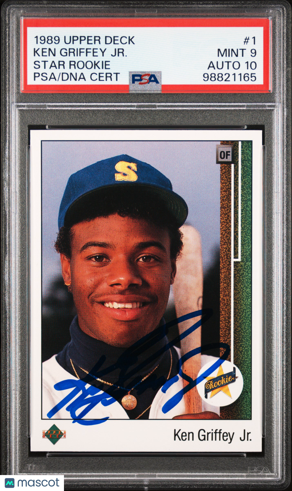 1989 Upper Deck Ken Griffey JR. #1 Star Rookie PSA 9 Auto 10