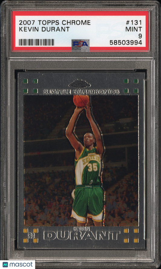 2007 Topps Chrome Kevin Durant #131 PSA 9