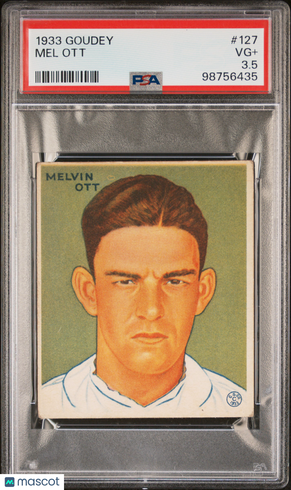 1933 Goudey Mel Ott #127 PSA 3.5
