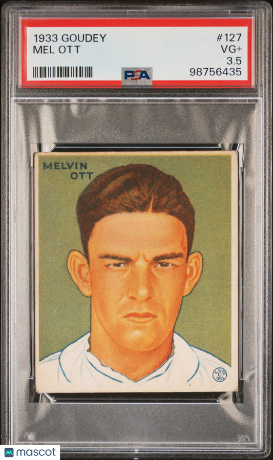 1933 Goudey Mel Ott #127 PSA 3.5
