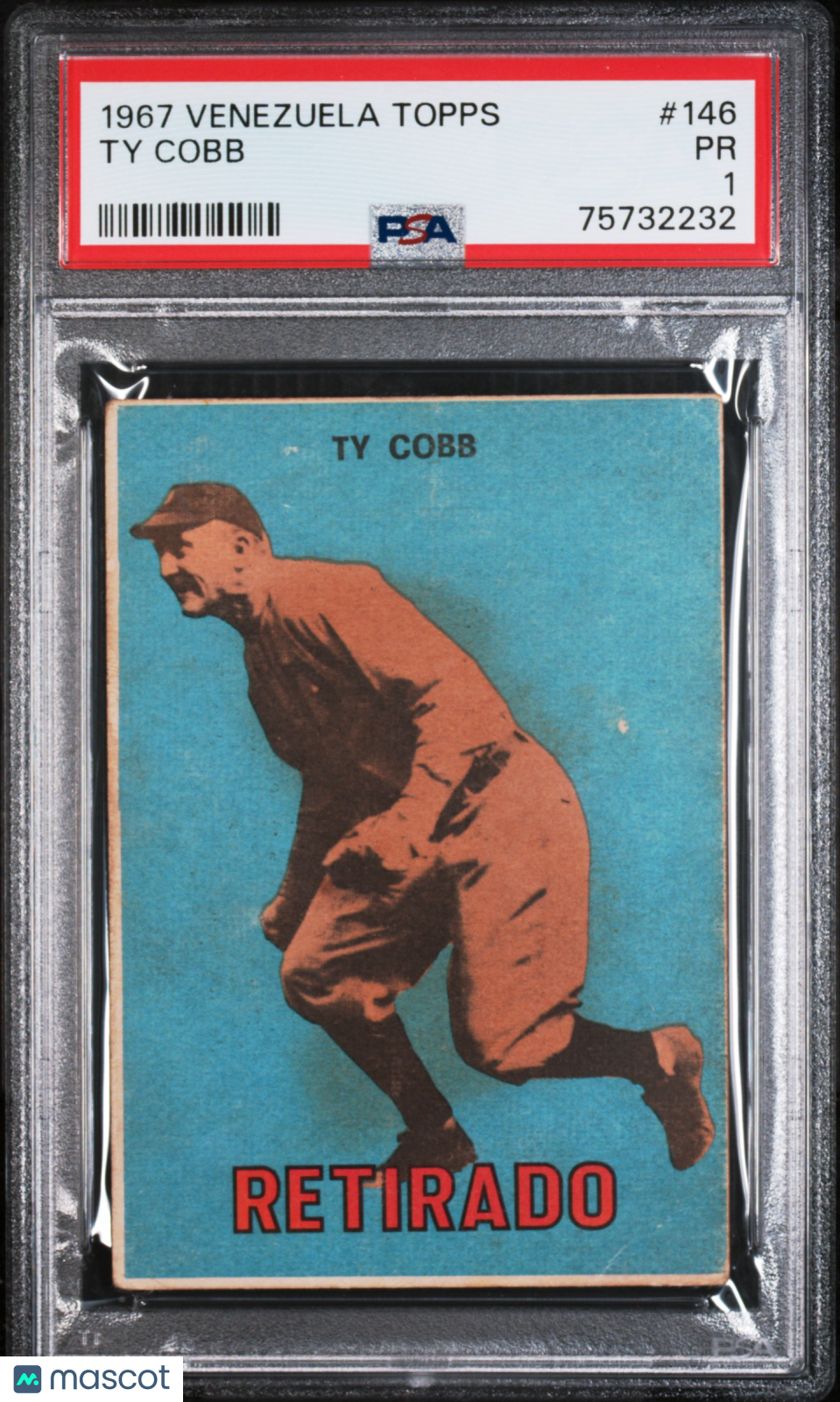 1967 Venezuela Topps Ty Cobb #146 PSA 1