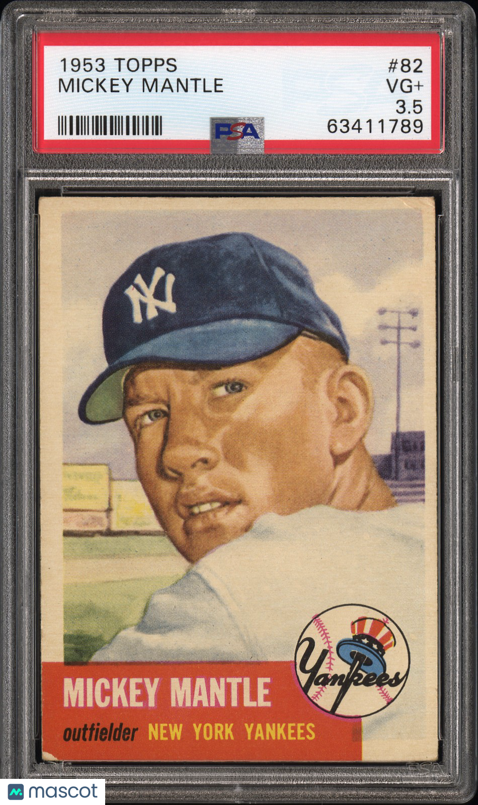 1953 Topps Mickey Mantle #82 PSA 3.5