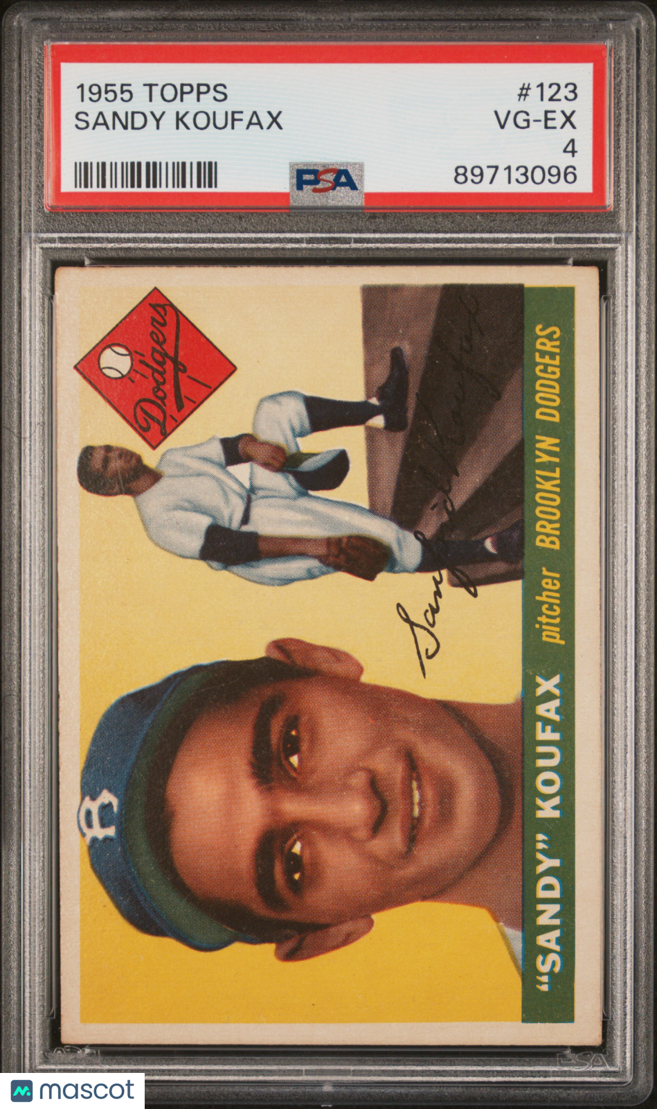 1955 Topps Sandy Koufax #123 PSA 4
