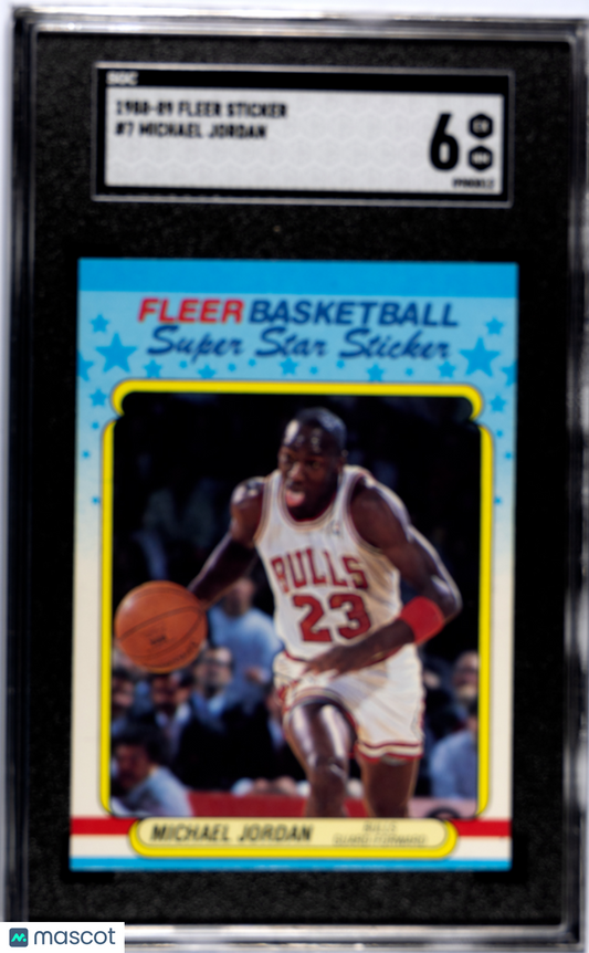 1988 Fleer Sticker Michael Jordan #7 SGC 6