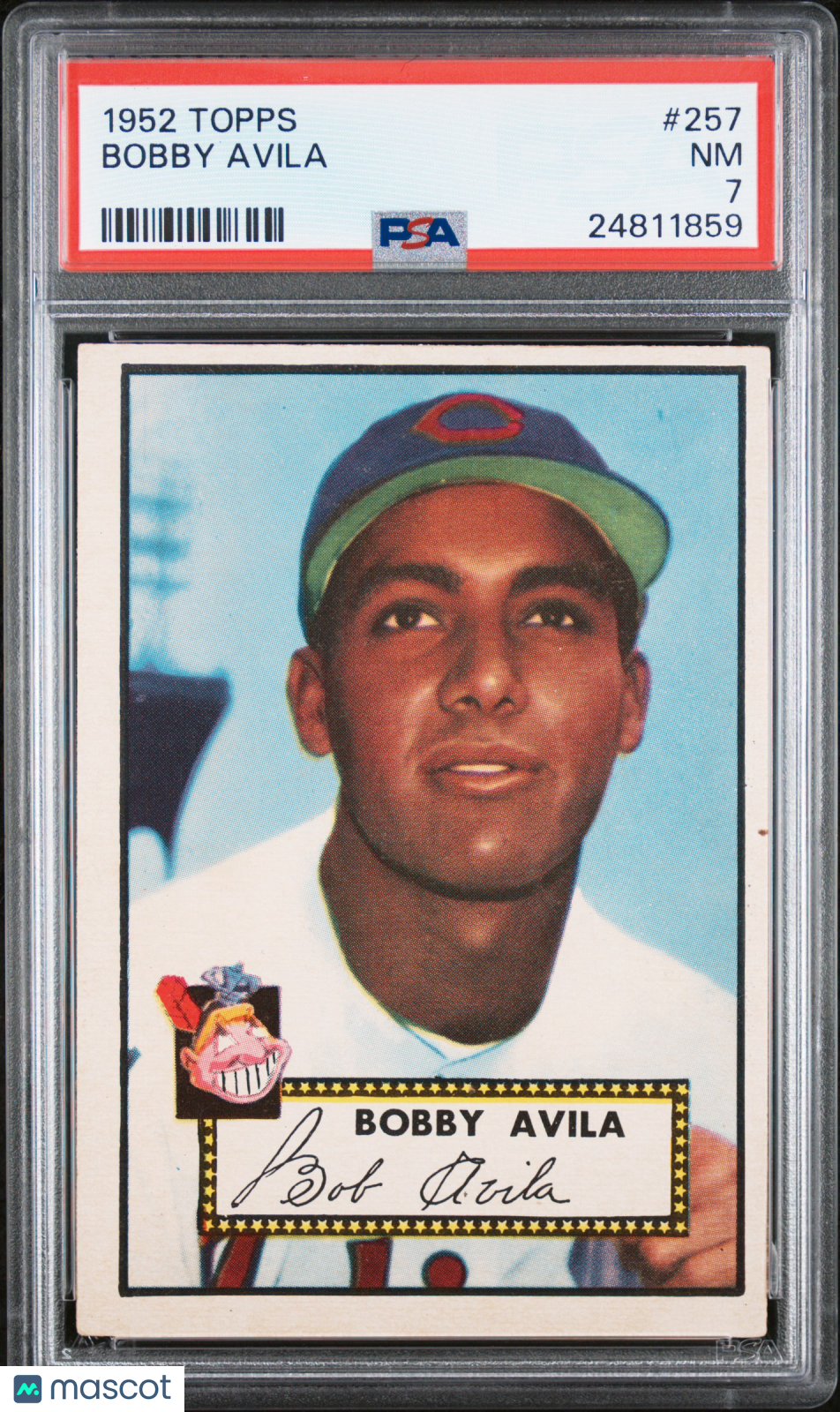 1952 Topps Bobby Avila #257 PSA 7