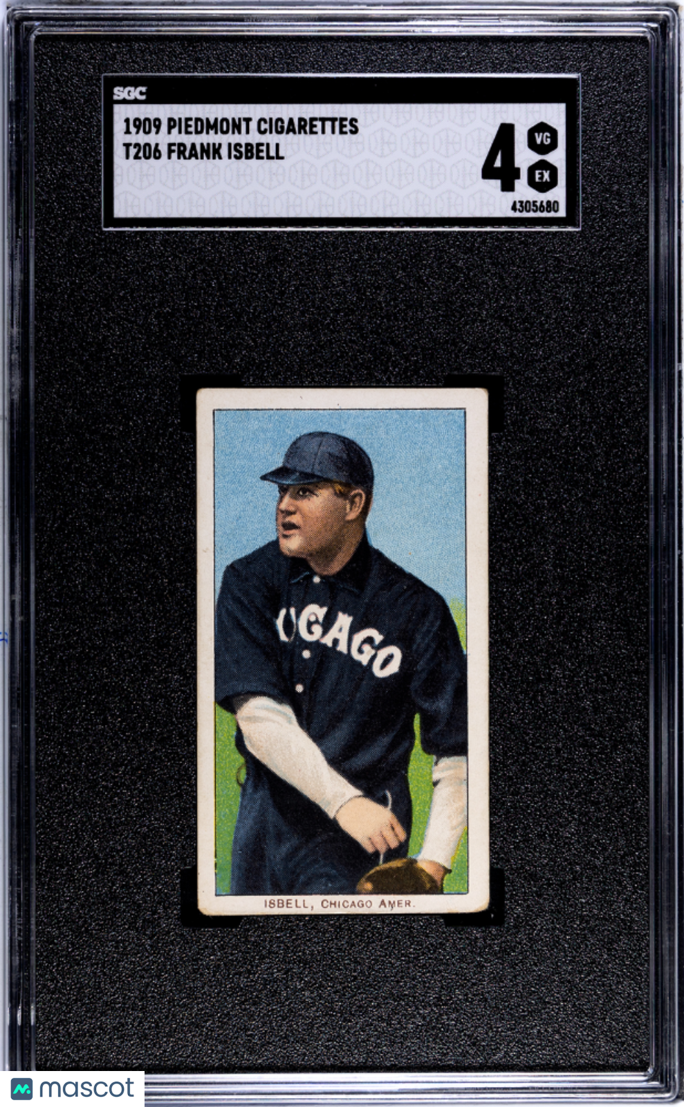 1909 Piedmont Cigarettes (T206) Frank Isbell SGC 4