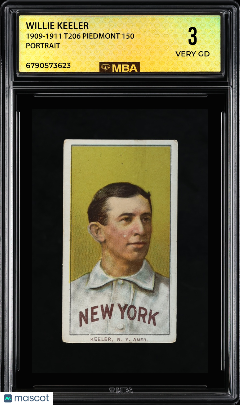 1911 T206 Willie Keeler Piedmont 150 MBA 3