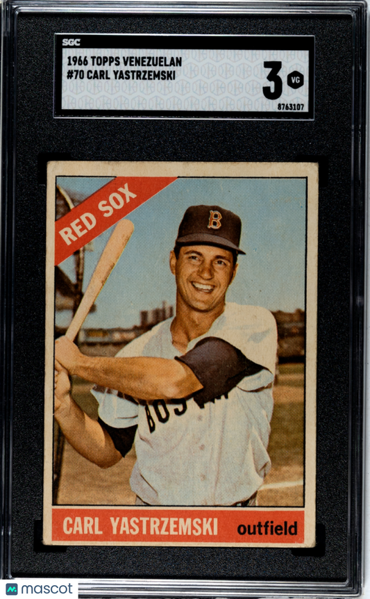 1966 Topps Venezuelan Carl Yastrzemski #70 SGC 3