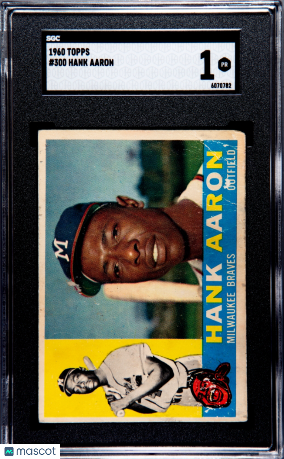 1960 Topps Hank Aaron #300 SGC 1
