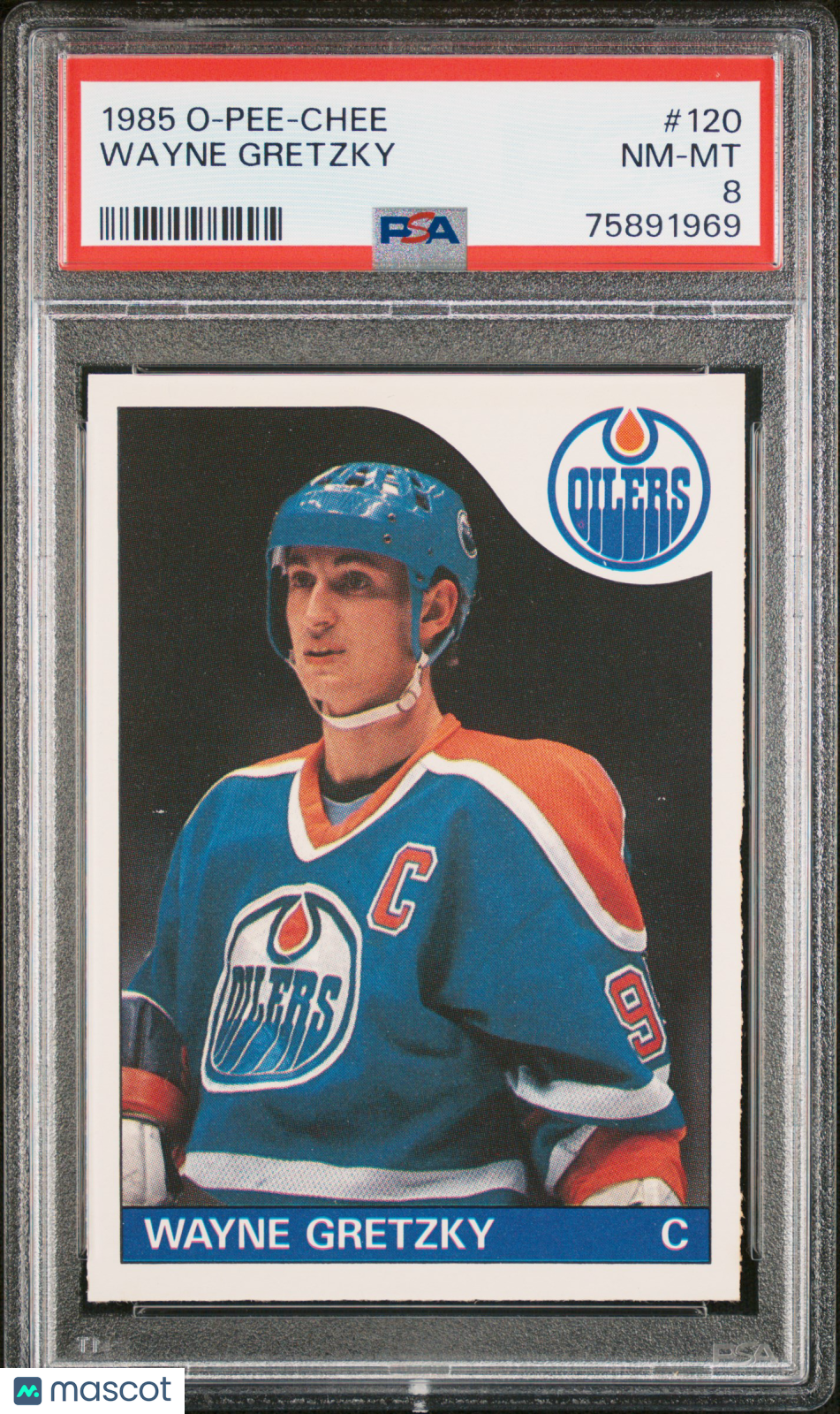 1985 O-Pee-Chee Wayne Gretzky #120 PSA 8