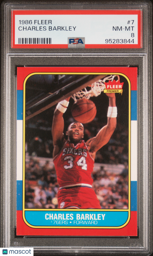 1986 Fleer Charles Barkley #7 PSA 8