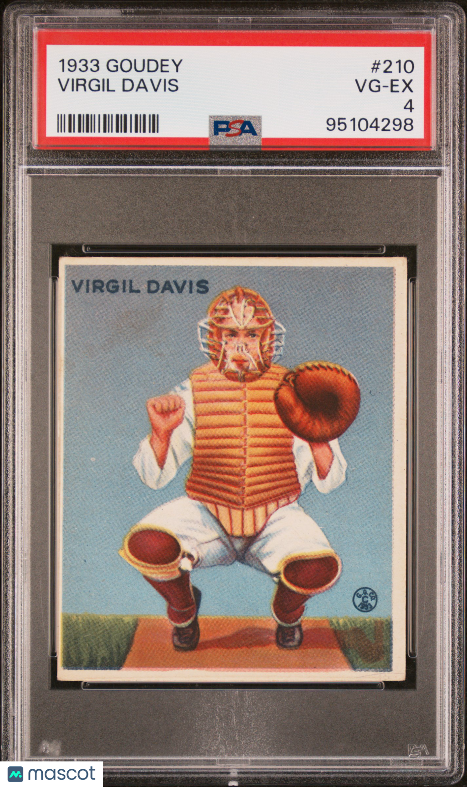 1933 Goudey Virgil Davis #210 PSA 4