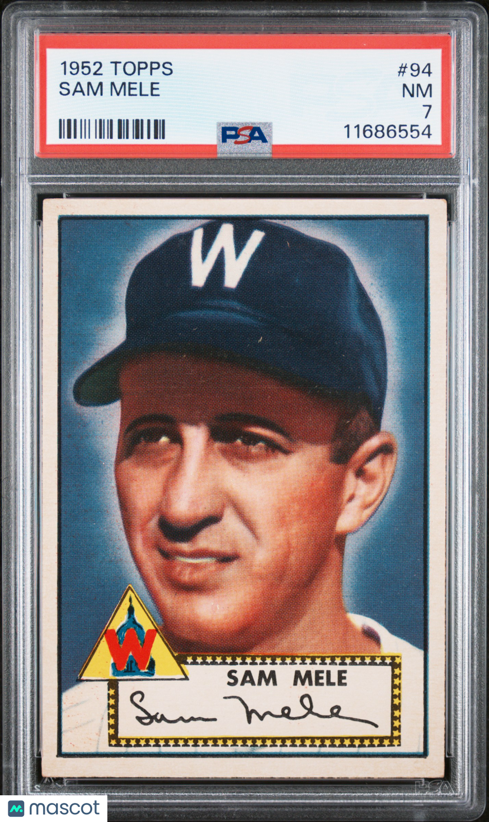 1952 Topps Sam Mele #94 PSA 7