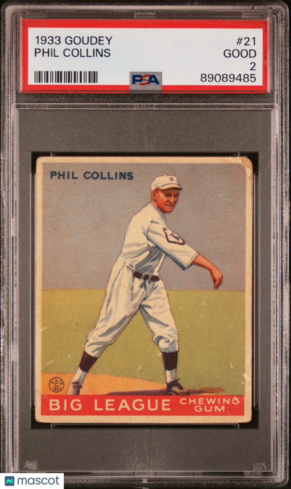 1933 Goudey Phil Collins #21 PSA 2