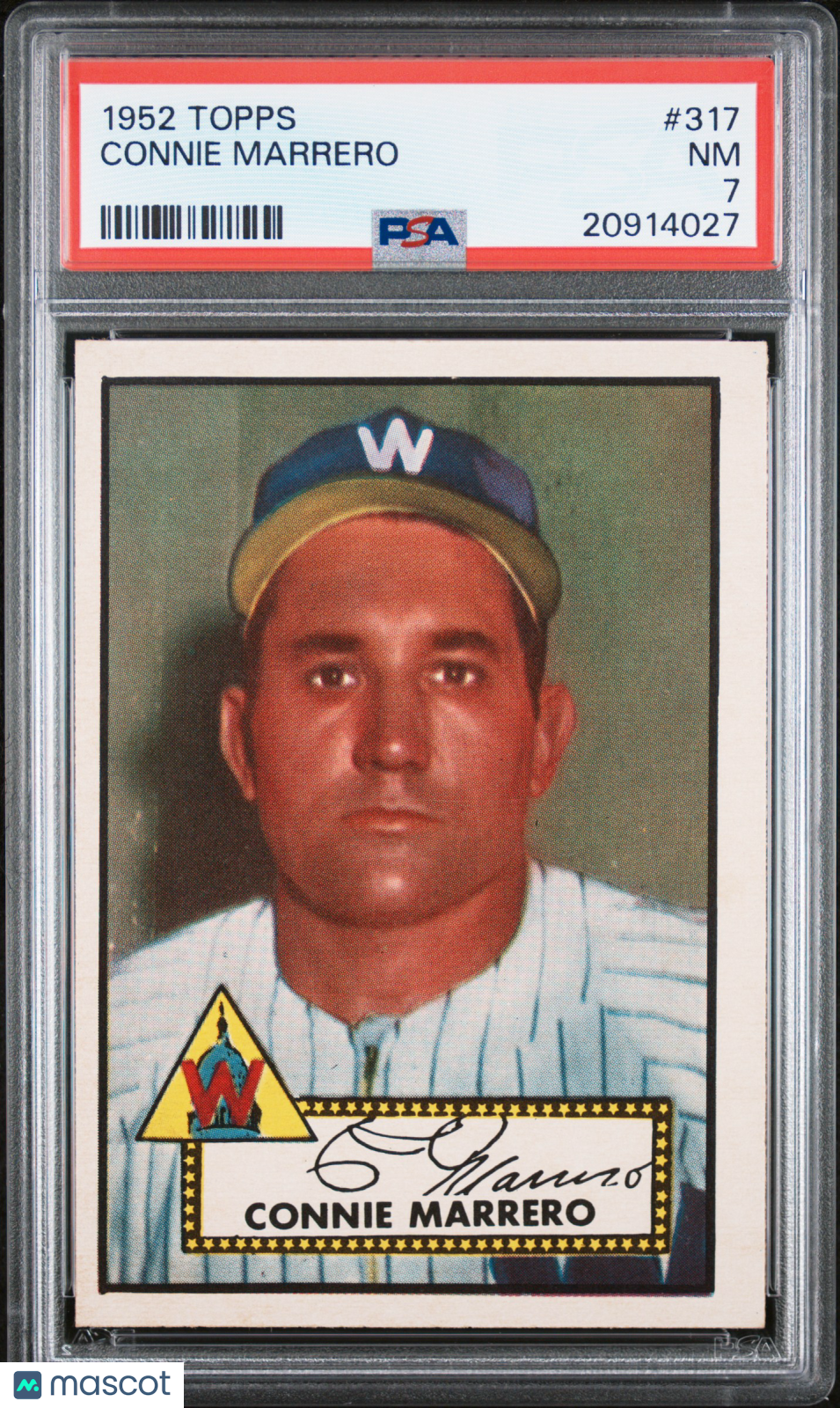 1952 Topps Connie Marrero #317 PSA 7