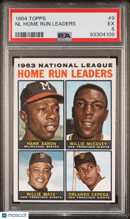 1964 Topps NL Home Run Leaders #9 PSA 5