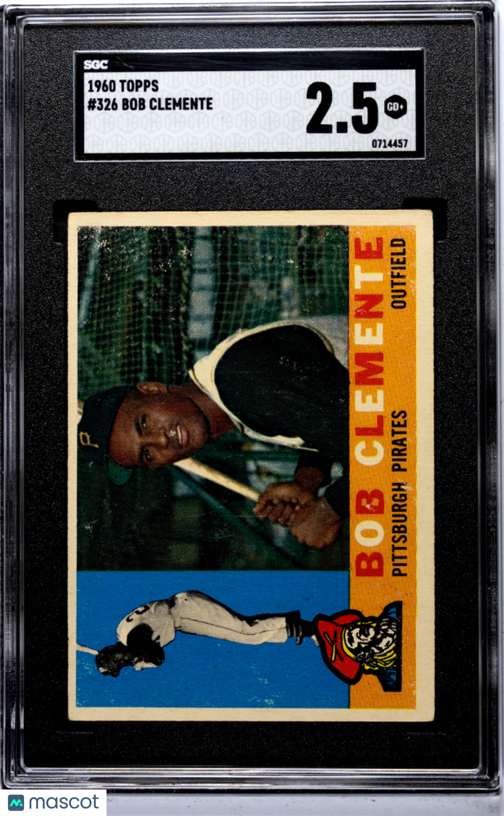 1960 Topps Bob Clemente #326 SGC 2.5