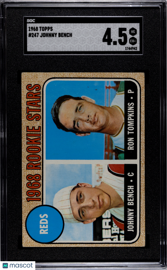 1968 Topps Johnny Bench #247 SGC 4.5