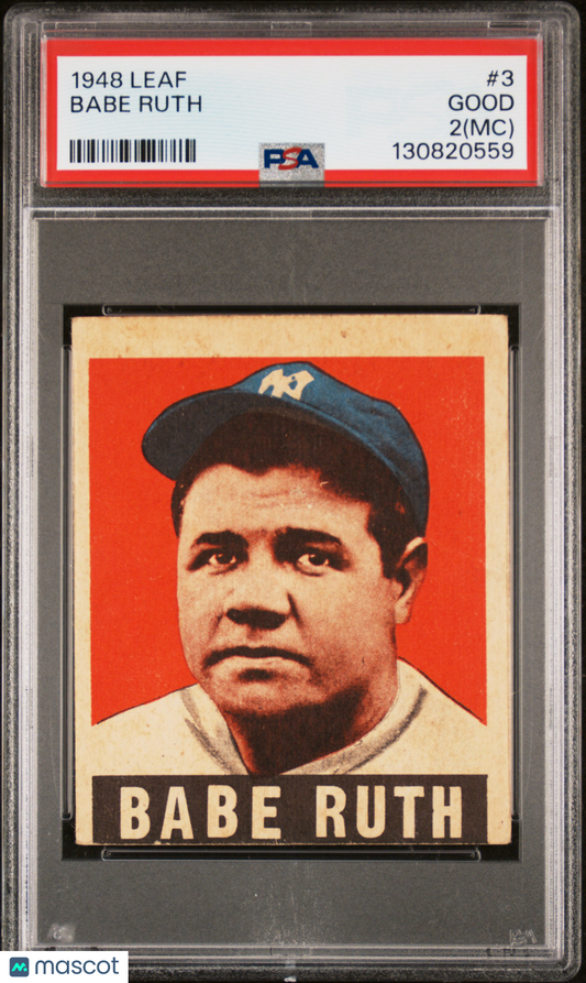 1948 Leaf Babe Ruth #3 PSA 2 MC