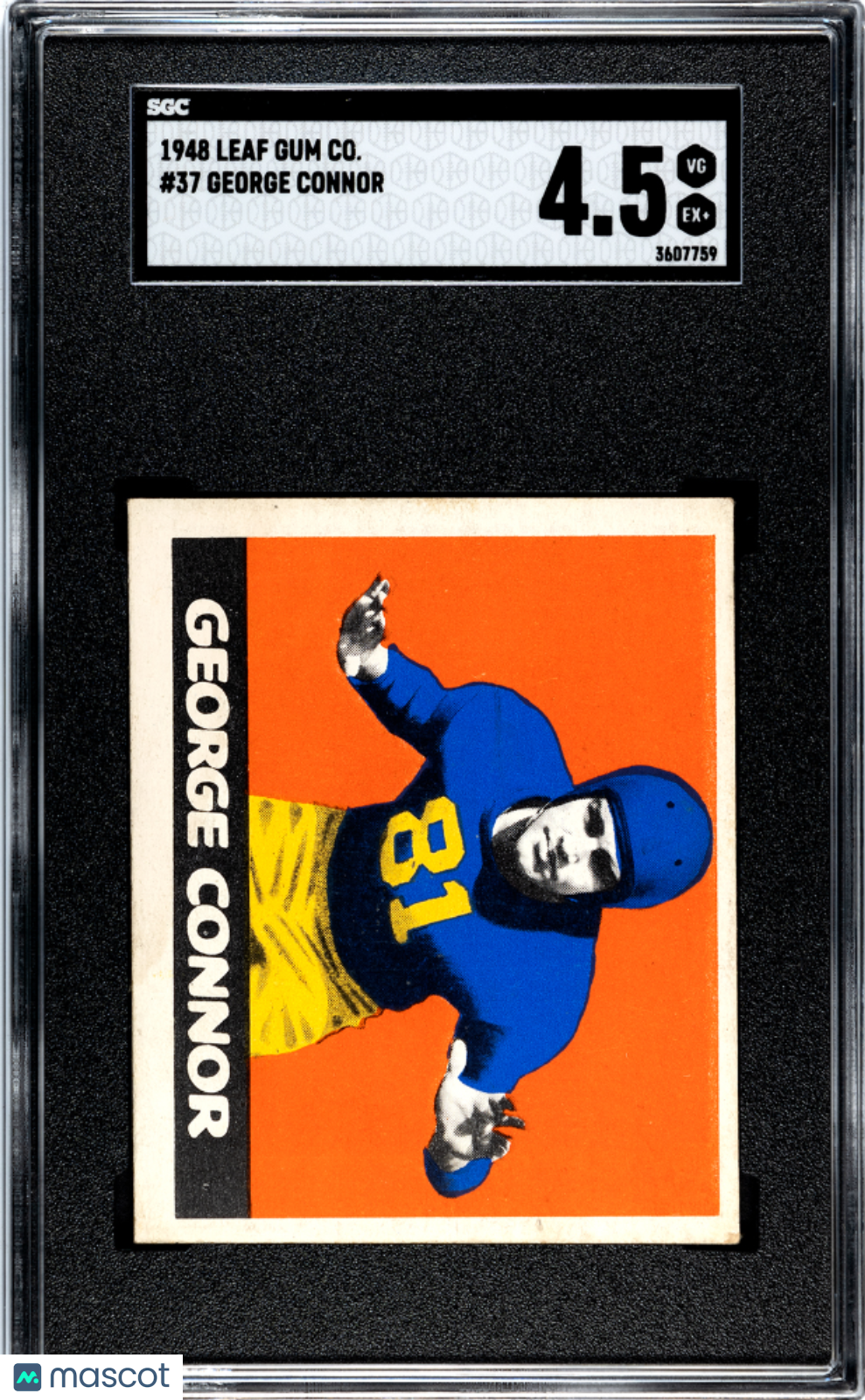 1948 Leaf Gum Co. George Connor #37 SGC 4.5