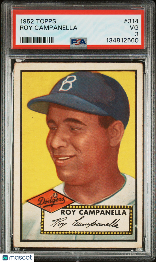 1952 Topps Roy Campanella #314 PSA 3