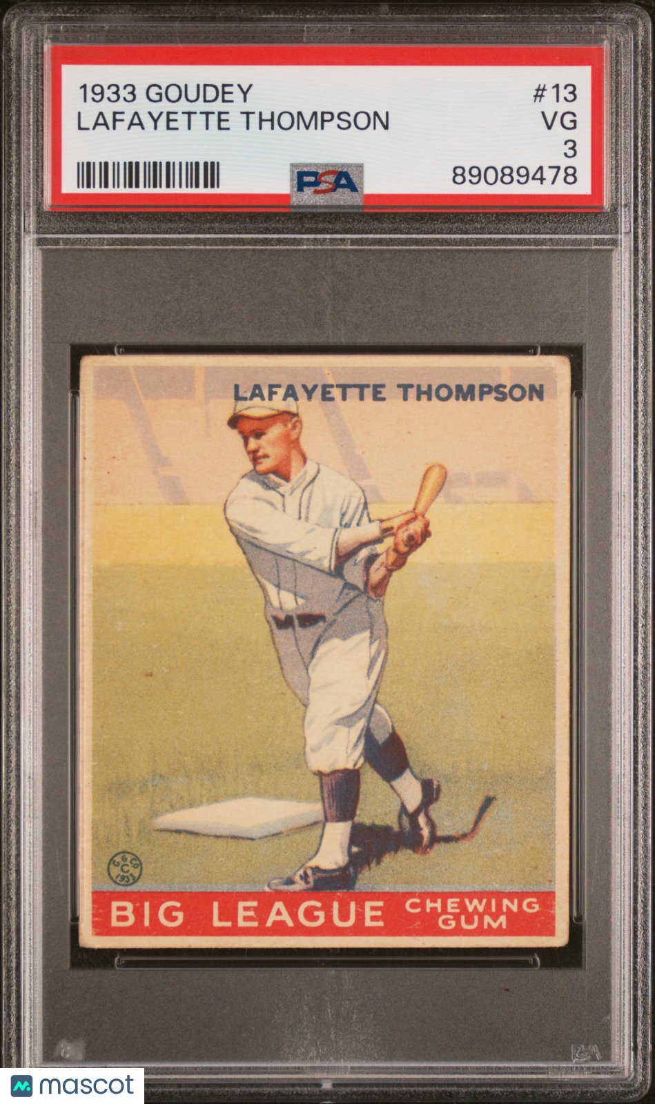 1933 Goudey Lafayette Thompson #13 PSA 3