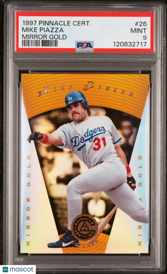 1997 Pinnacle Certified Mike Piazza #26 Mirror Gold PSA 9