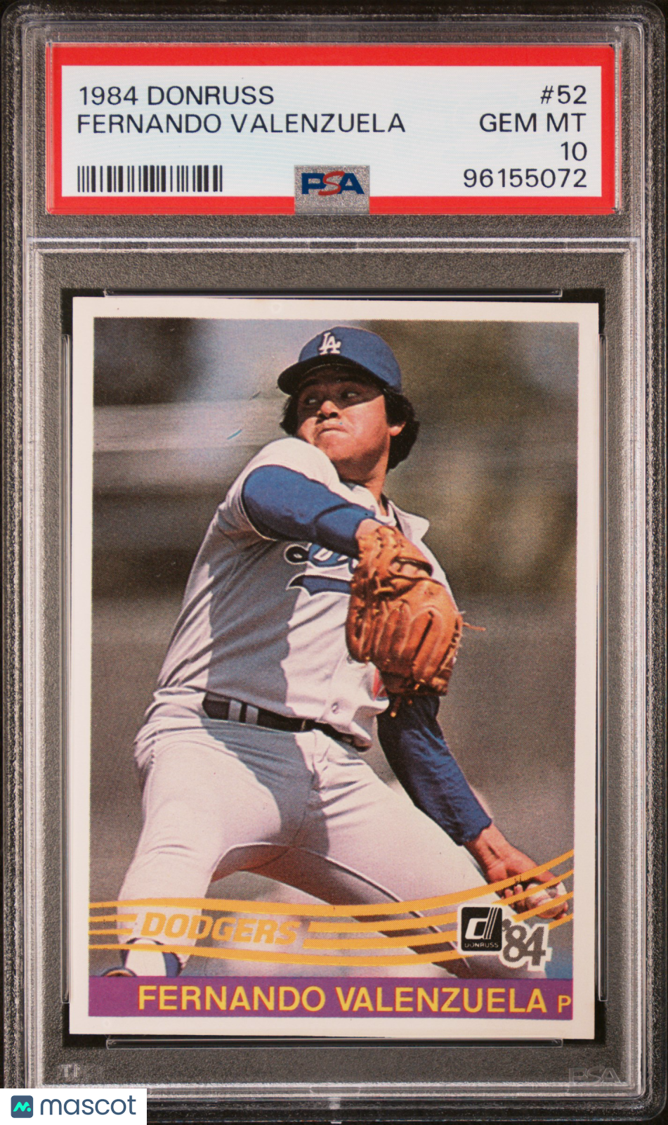 1984 Donruss Fernando Valenzuela #52 PSA 10
