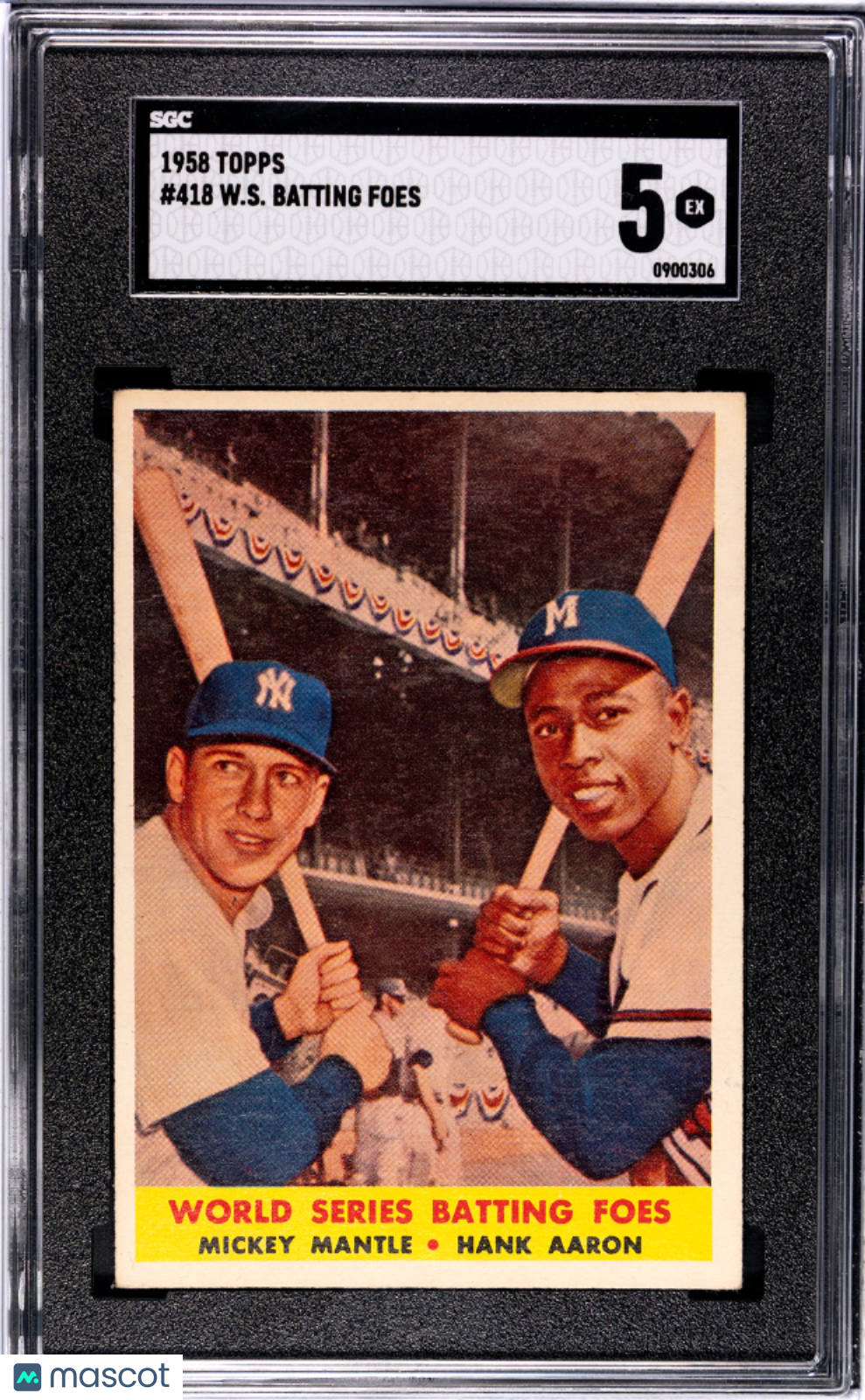 1958 Topps W. S. Batting Foes #418 SGC 5