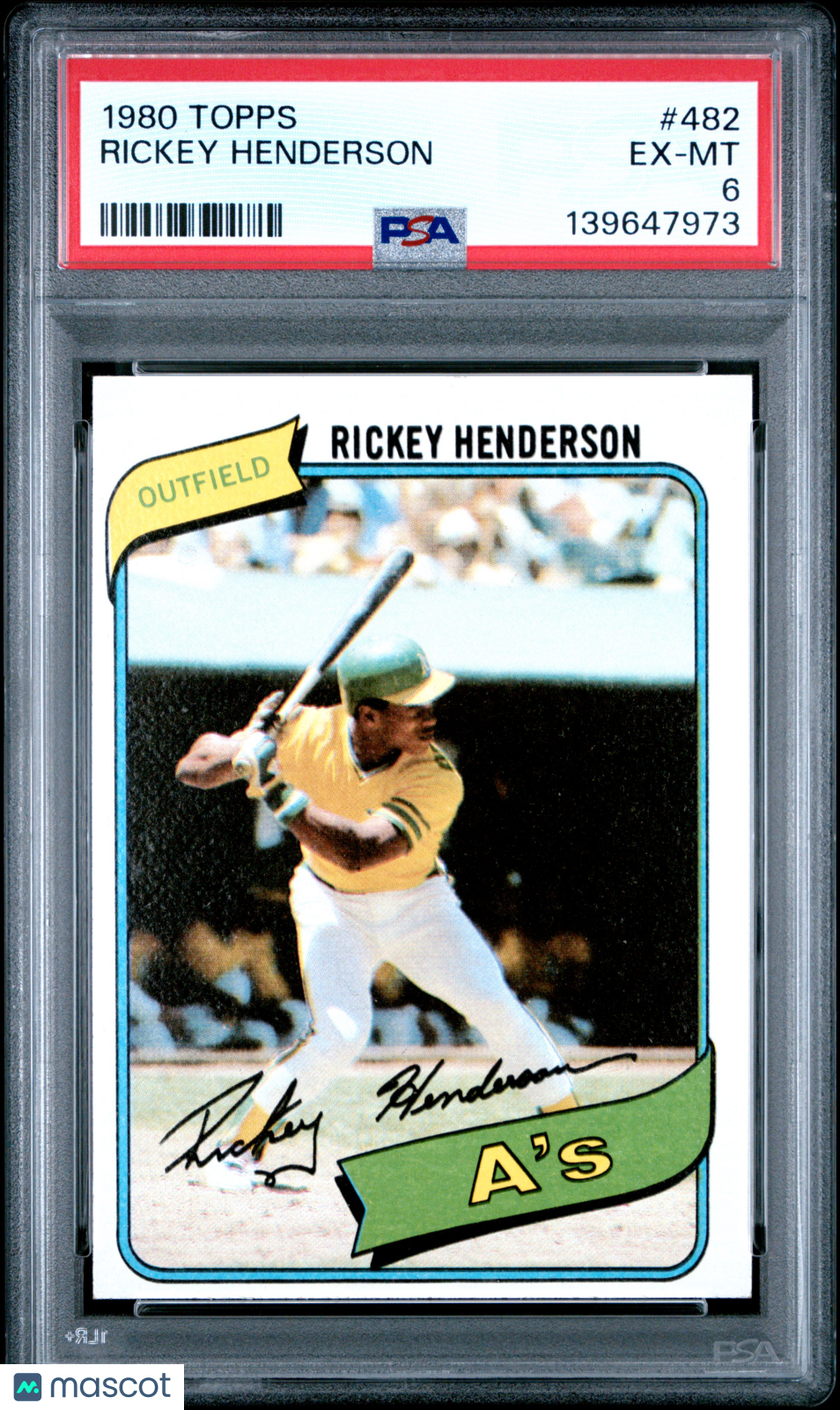 1980 Topps Rickey Henderson #482 PSA 6