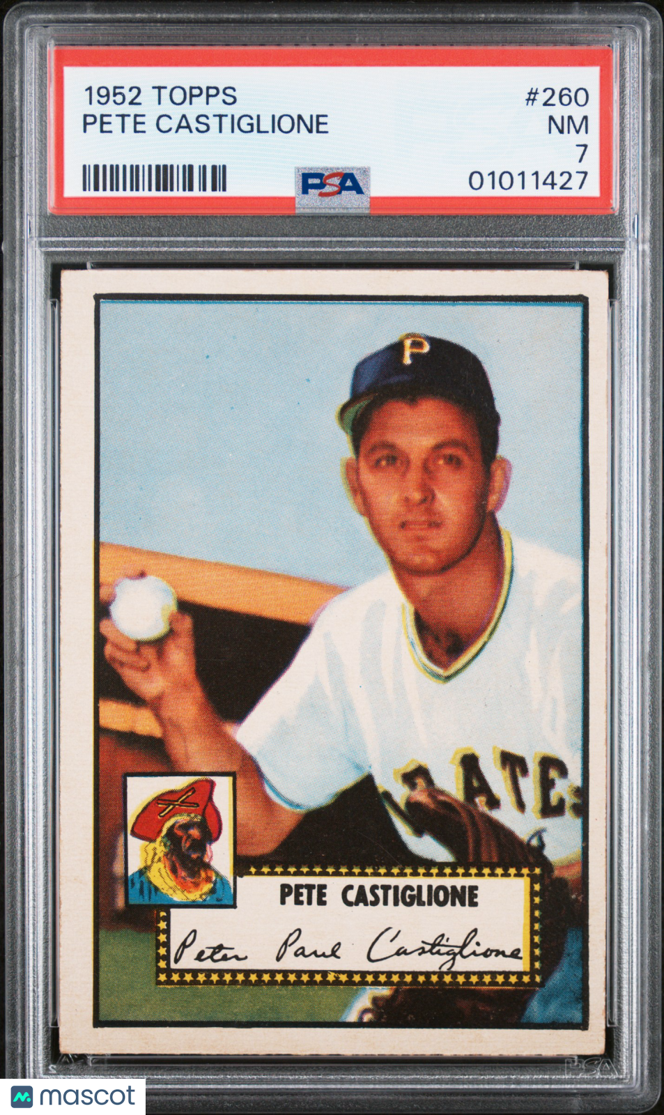 1952 Topps Pete Castiglione #260 PSA 7