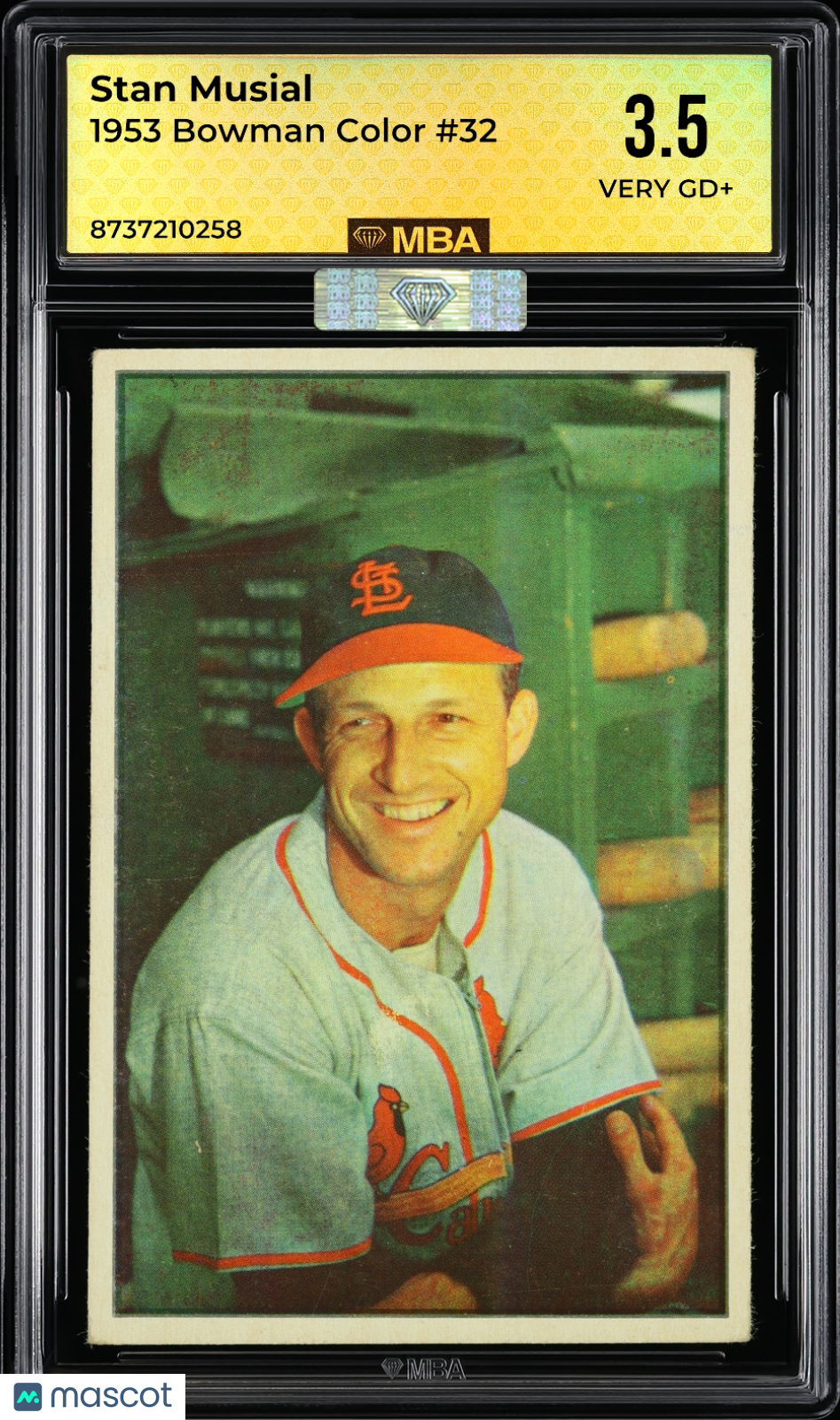 1953 Bowman Color Stan Musial #32 MBA 3.5 MBA Silver