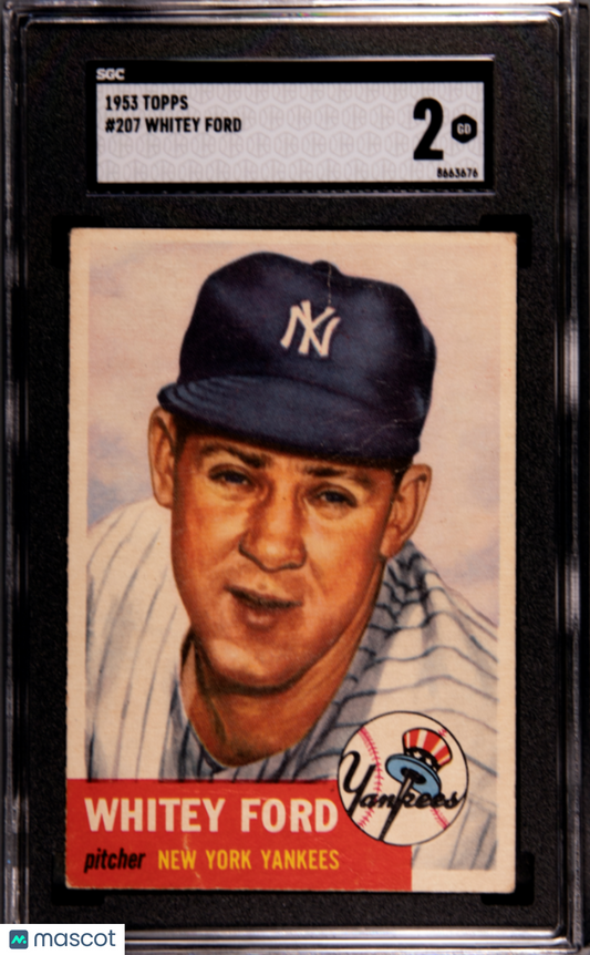 1953 Topps Whitey Ford #207 SGC 2