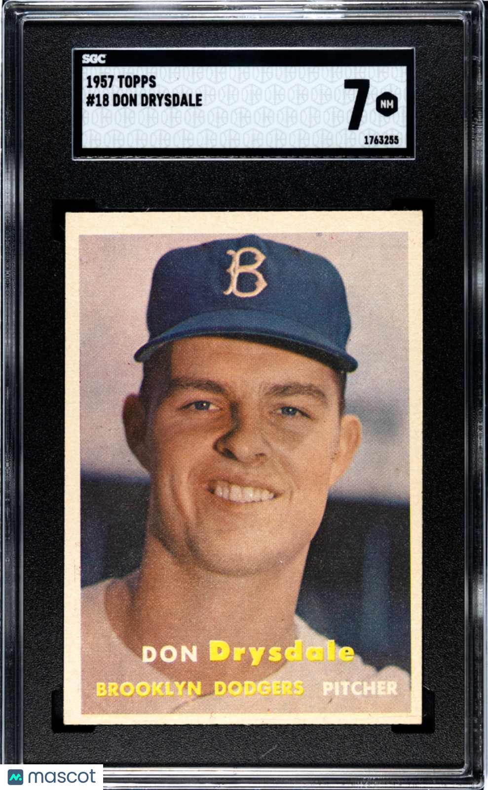 1957 Topps Don Drysdale #18 SGC 7