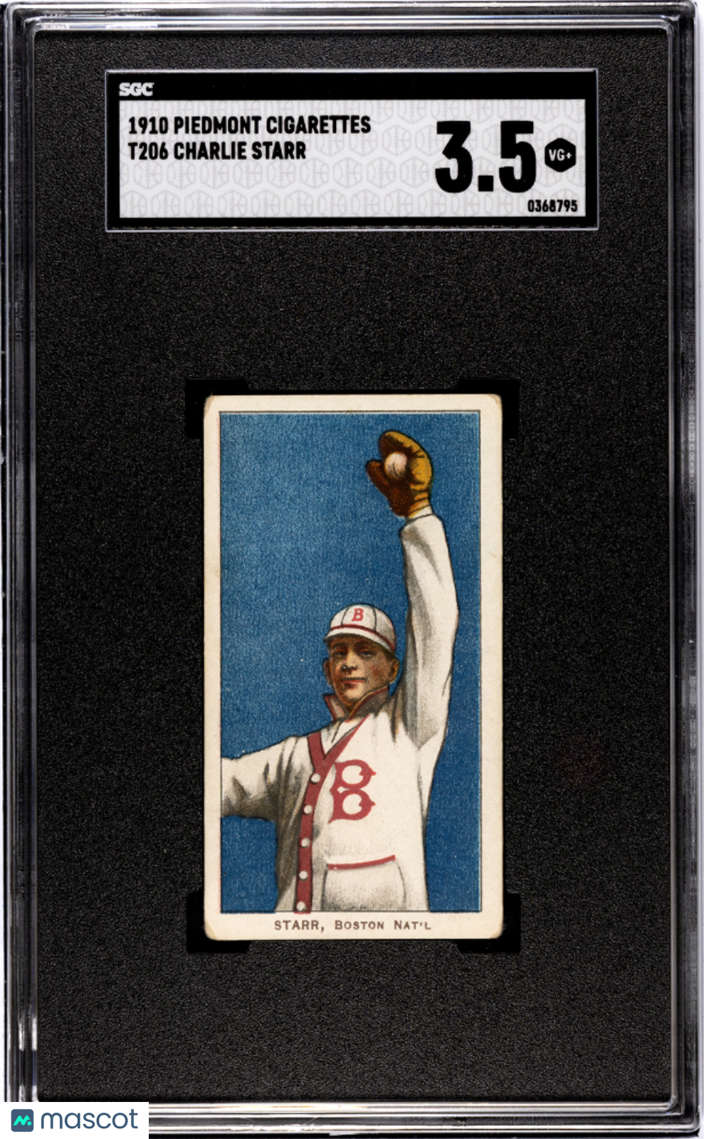 1910 Piedmont Cigarettes (T206) Charlie Starr SGC 3.5