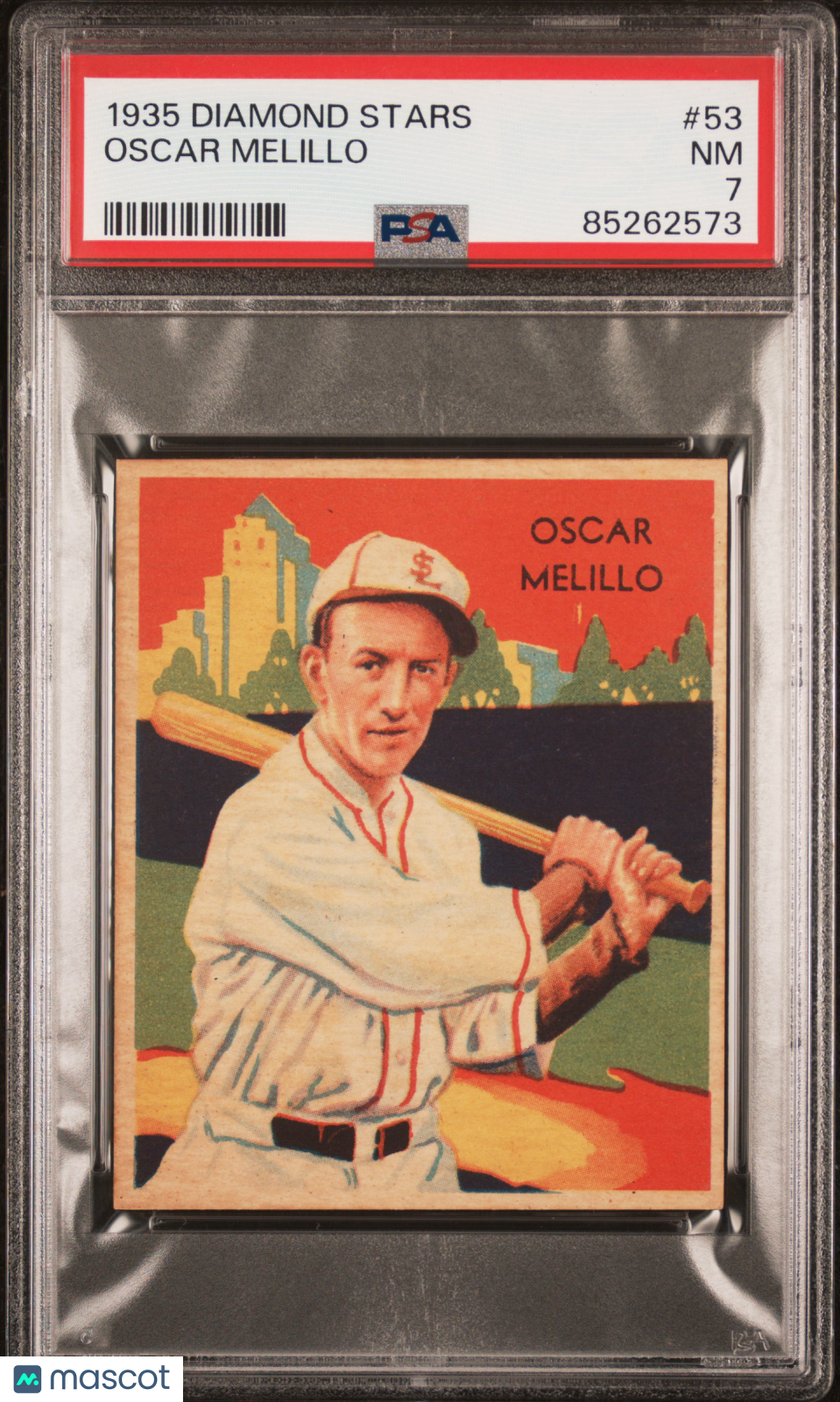 1935 Diamond Stars Oscar Melillo #53 PSA 7