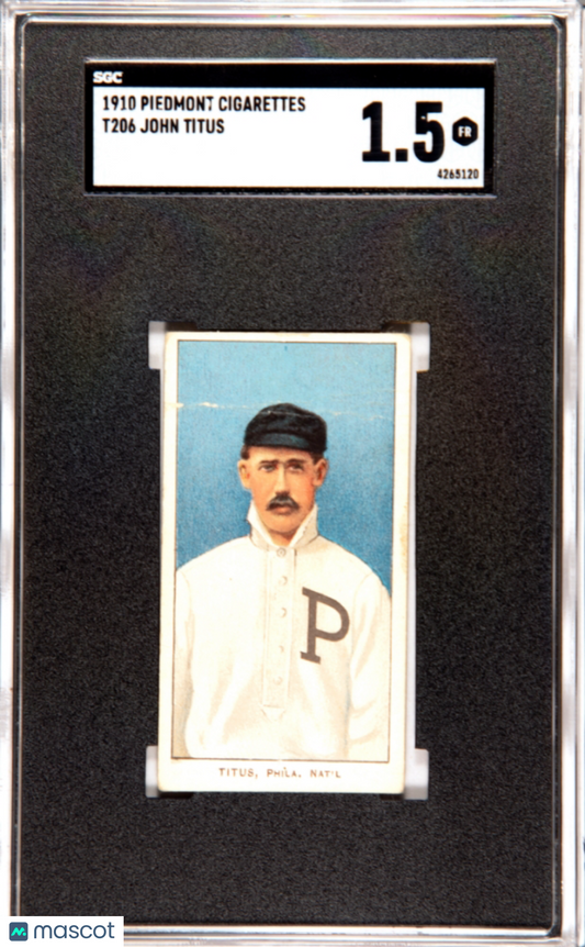 1910 Piedmont Cigarettes (T206) John Titus SGC 1.5
