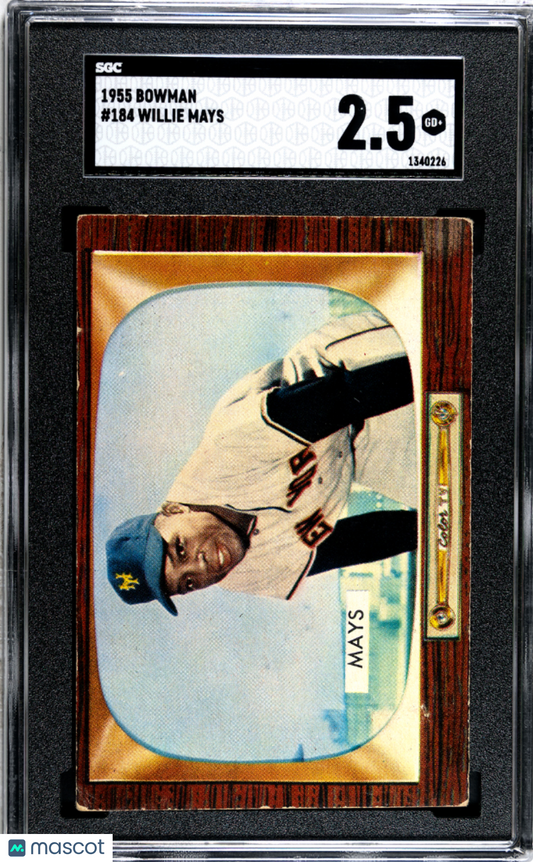 1955 Bowman Willie Mays #184 SGC 2.5