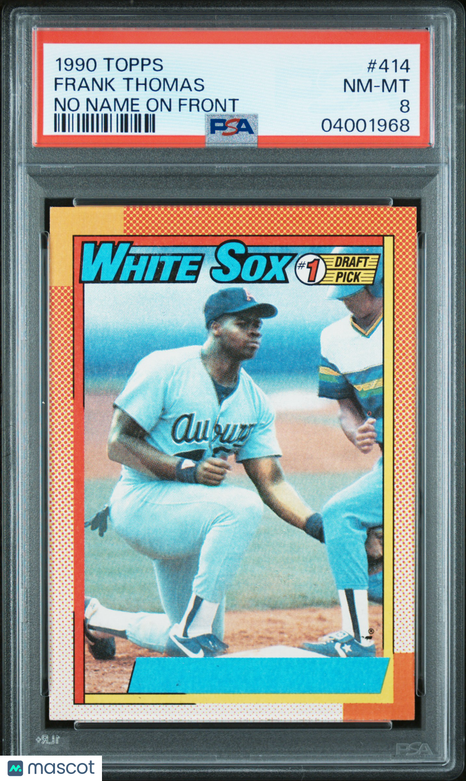 1990 Topps Frank Thomas #414 No Name On Front PSA 8