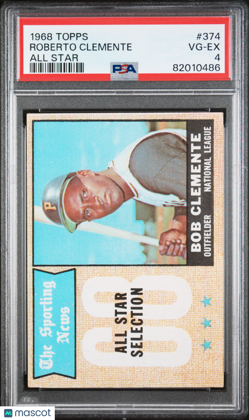 1968 Topps Roberto Clemente #374 All Star PSA 4