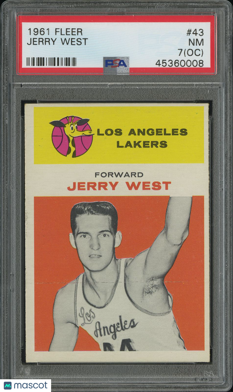 1961 Fleer Jerry West #43 PSA 7 Oc