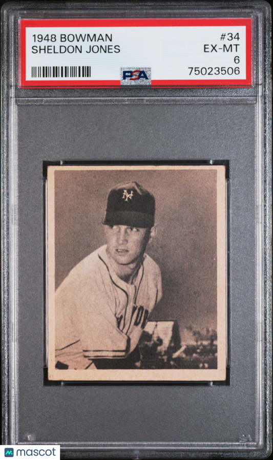 1948 Bowman Sheldon Jones #34 PSA 6
