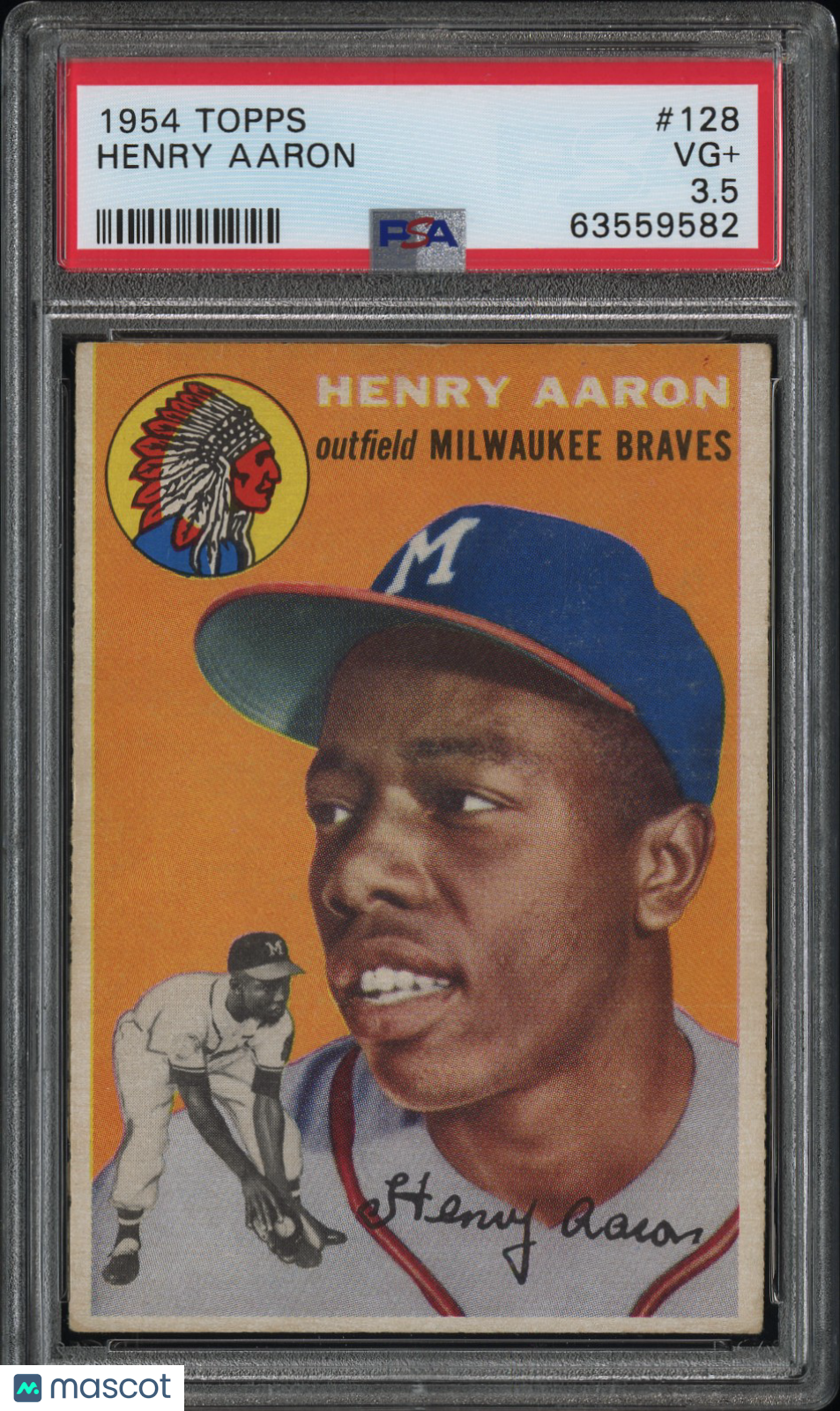 1954 Topps Henry Aaron #128 PSA 3.5