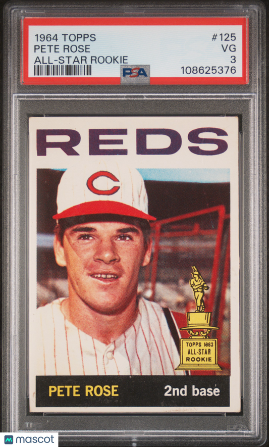 1964 Topps Pete Rose #125 All Star Rookie PSA 3