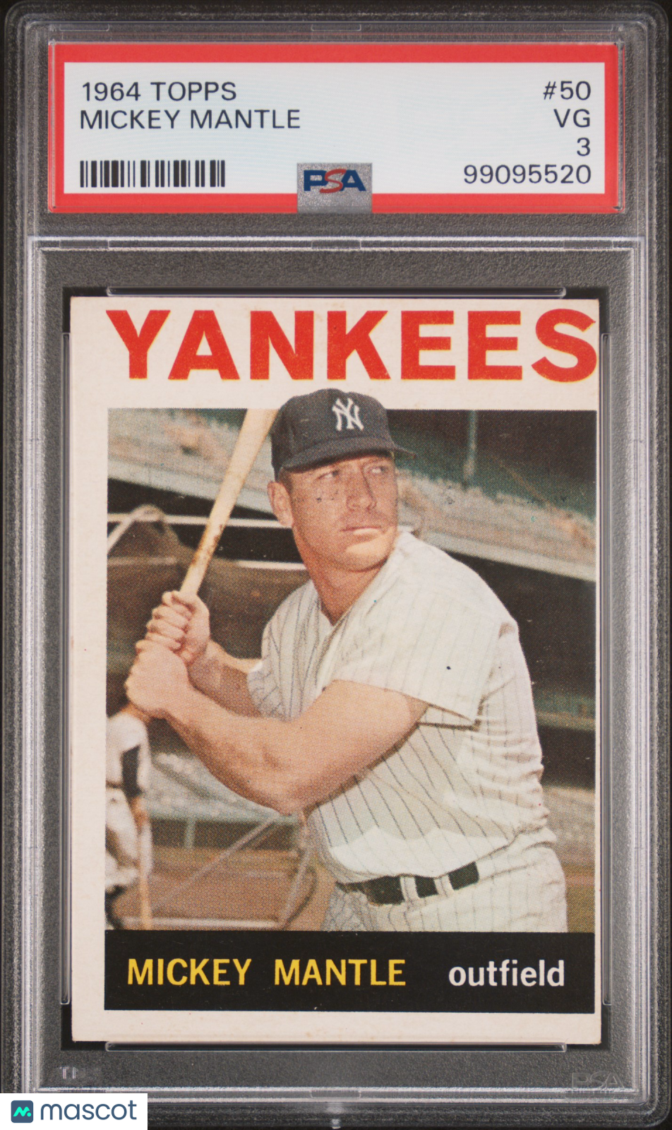 1964 Topps Mickey Mantle #50 PSA 3