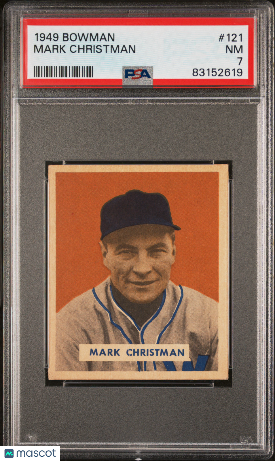 1949 Bowman Mark Christman #121 PSA 7