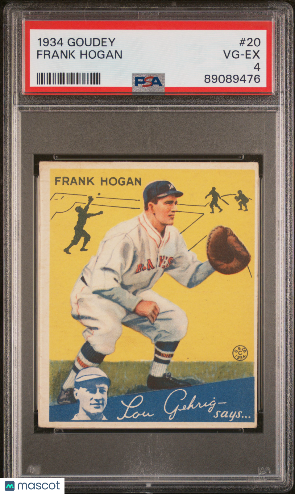 1934 Goudey Frank Hogan #20 PSA 4