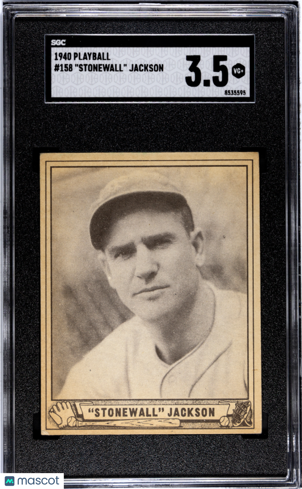 1940 Playball Stonewall Jackson #158 SGC 3.5